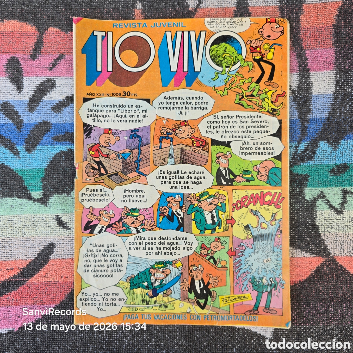 Tebeos: TIO VIVO, REVISTA JUVENIL 1006 (A&Ntilde;O XXIII) (BRUGUERA)