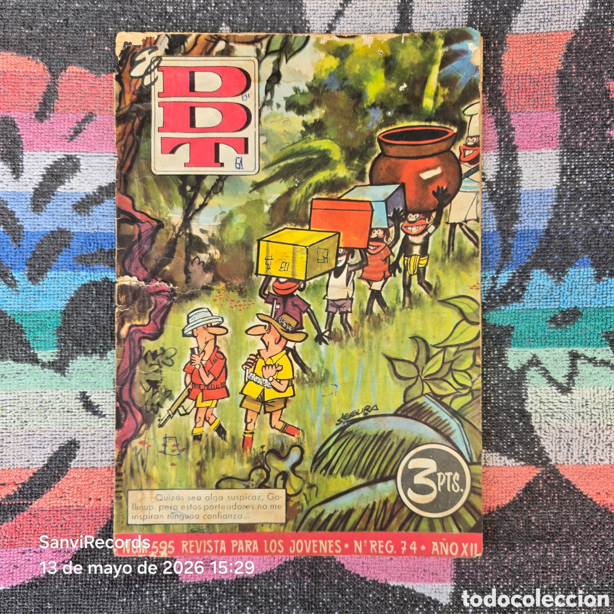 Tebeos: DDT, REVISTA PARA LOS J&Oacute;VENES 595 (A&Ntilde;O XII) (BRUGUERA)