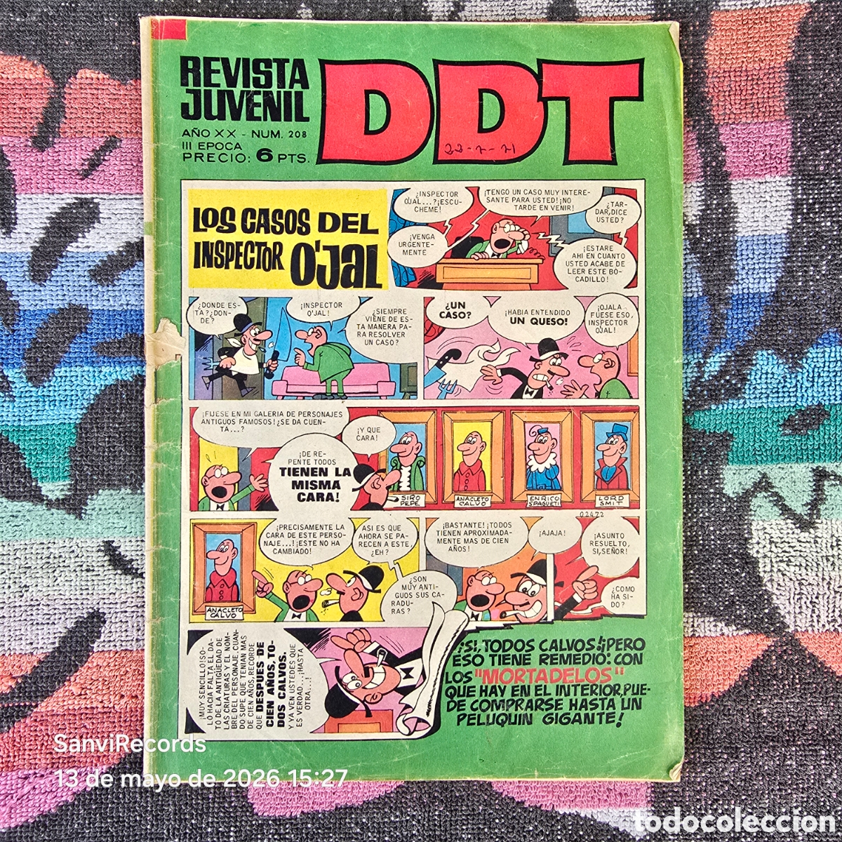 Tebeos: DDT, REVISTA JUVENIL 208 (A&Ntilde;O XX) (III EPOCA) (BRUGUERA)