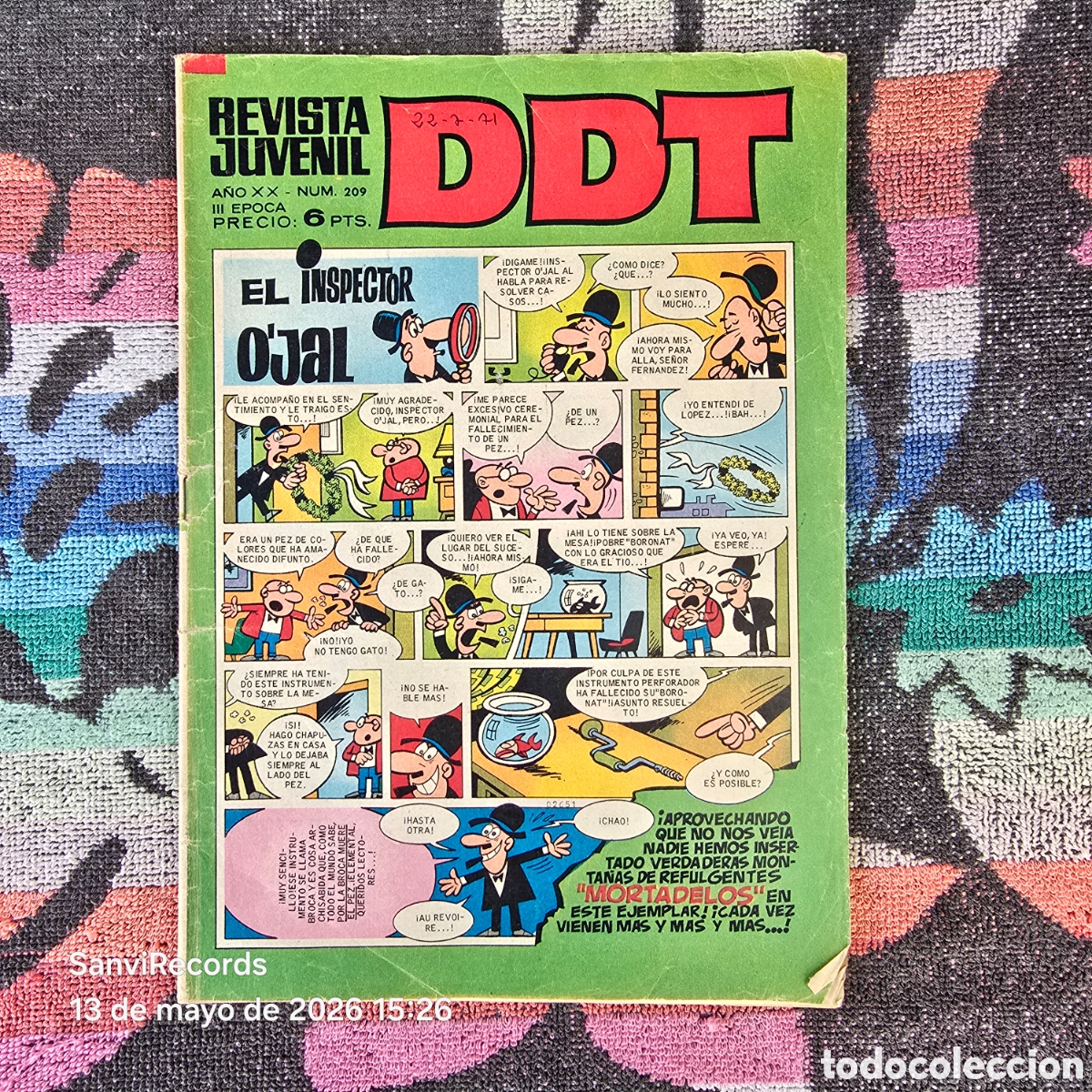 Tebeos: DDT, REVISTA JUVENIL 209 (A&Ntilde;O XX) (III EPOCA) (BRUGUERA)