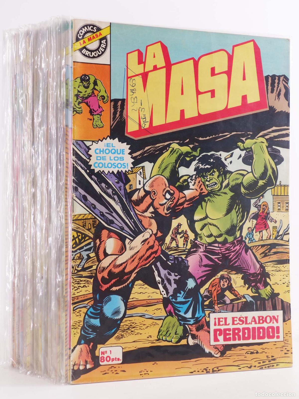 Tebeos: LA MASA EL INCREIBLE HULK 1 A 30. FALTA 6 Y 25. Bruguera, 1980