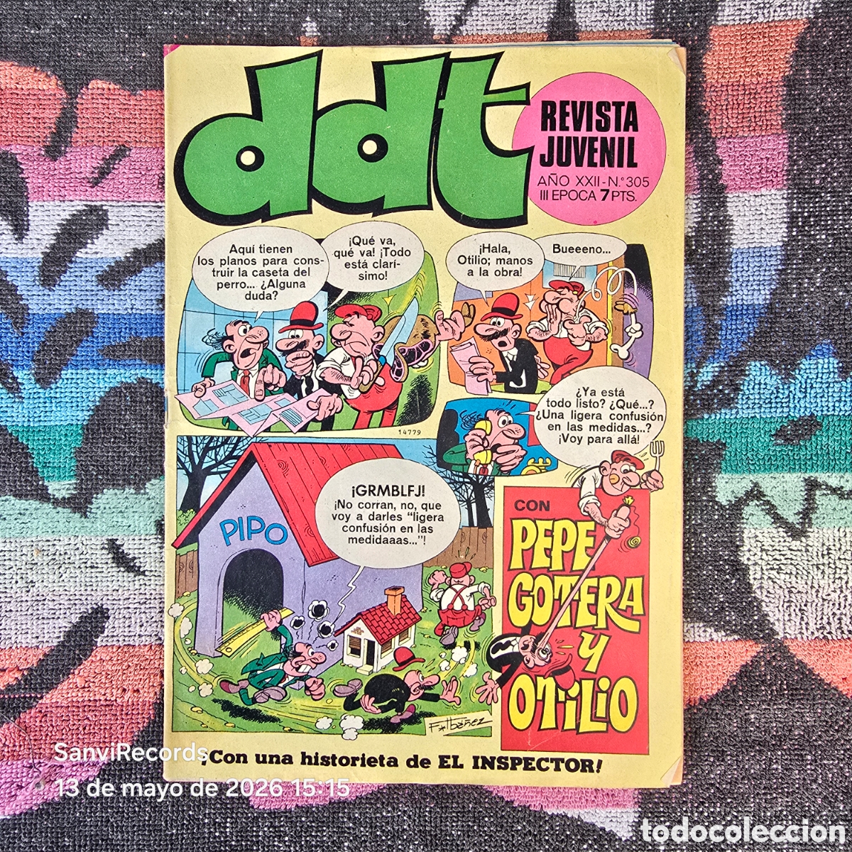 Tebeos: DDT, REVISTA JUVENIL 305 (A&Ntilde;O XXII) (III EPOCA) (BRUGUERA)
