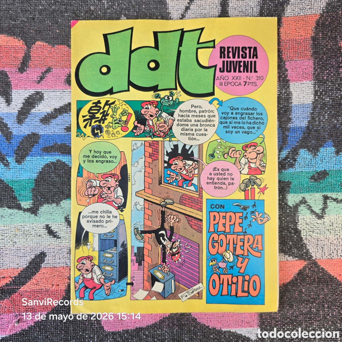 Tebeos: DDT, REVISTA JUVENIL 310 (A&Ntilde;O XXII) (III EPOCA) (BRUGUERA)