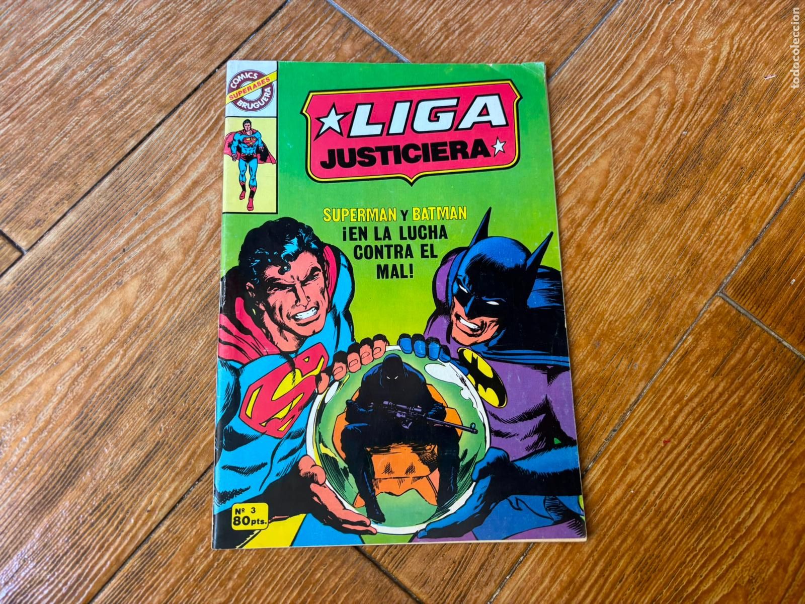Tebeos: SUPER ASES BRUGUERA N&ordm; 3 LIGA JUSTICIERA EDITORIAL BRUGUERA SUPERMAN BATMAN