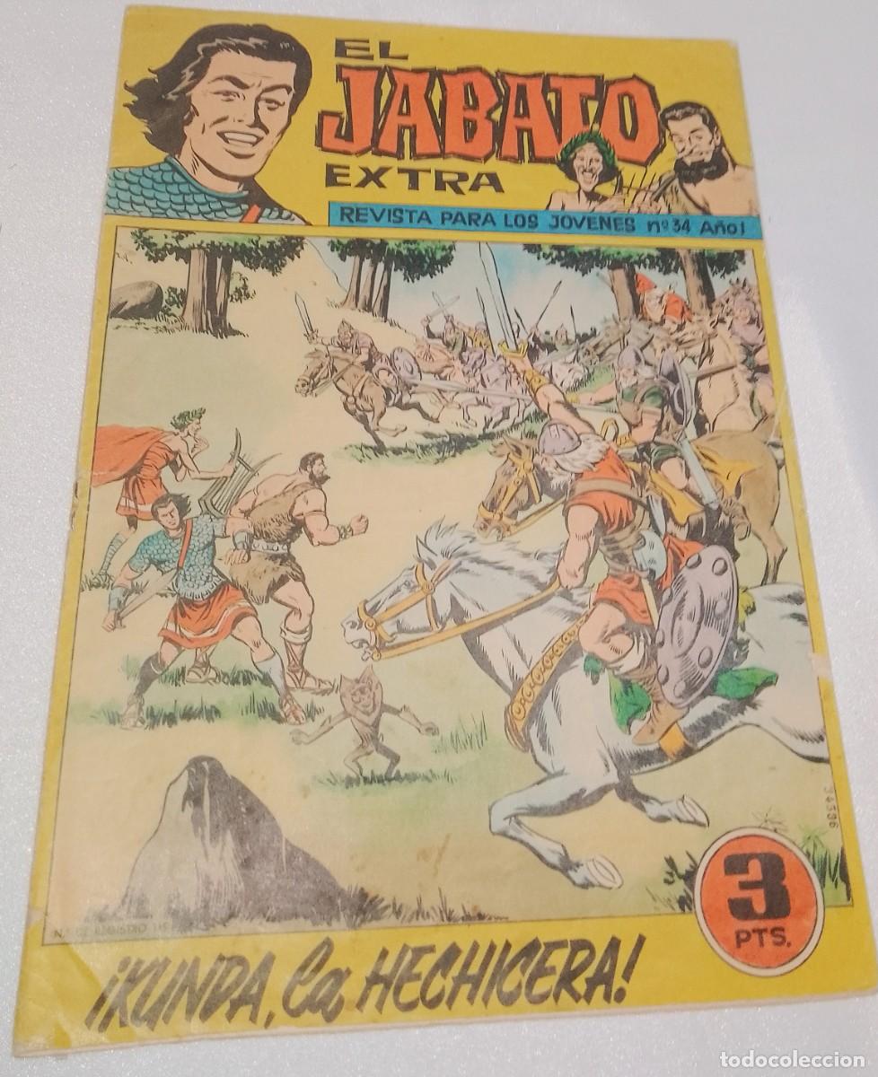 Comics: EL JABATO EXTRA N&ordm; 34-BRUGUERA 1962 ORIGINAL MUY BIEN-VER DESCRIPCION Y FOTOS