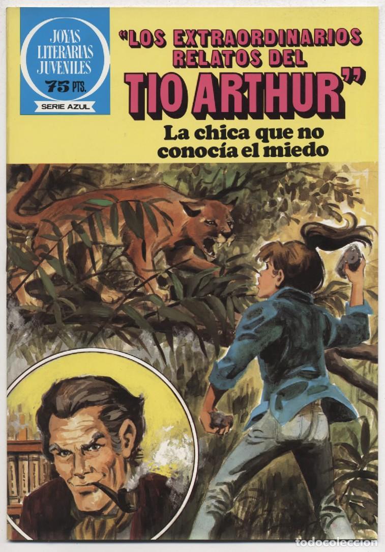Tebeos: JOYAS LITERARIAS JUVENILES SERIE AZUL TIO ARTHUR N&ordm; 92 CHICA QUE NO CONOCIA EL MIEDO 1983 EXCELENTE