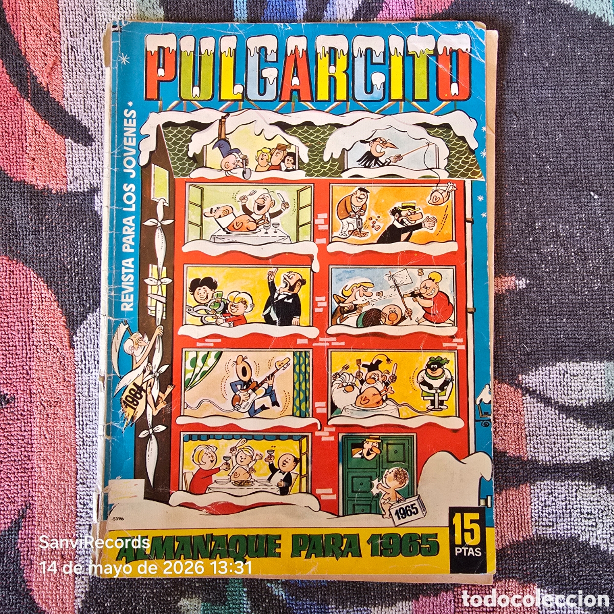 Tebeos: PULGARCITO, REVISTA PARA LOS J&Oacute;VENES, ALMANAQUE PARA 1965 (BRUGUERA)