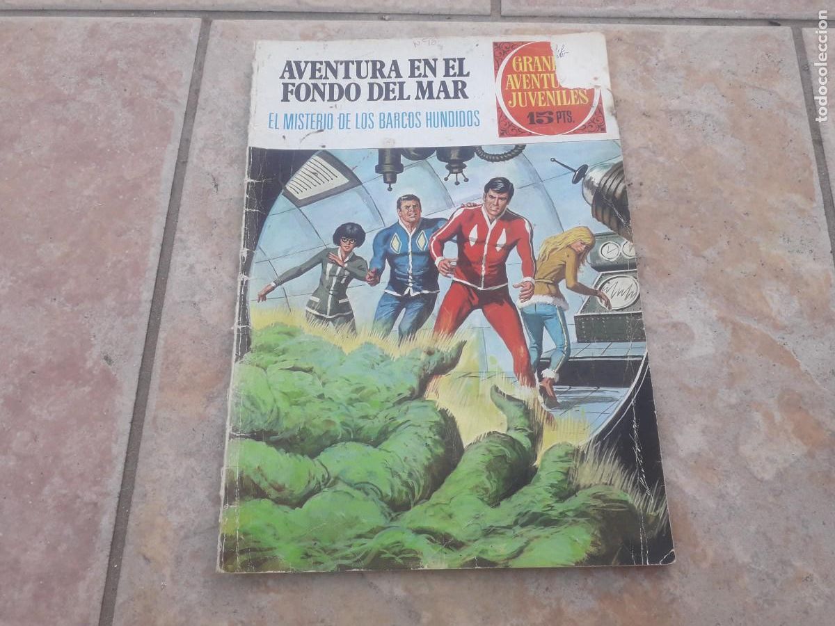 Tebeos: grandes aventuras juveniles numero 44 aventura en el fondo del mar misterio barcos hundidos 1973