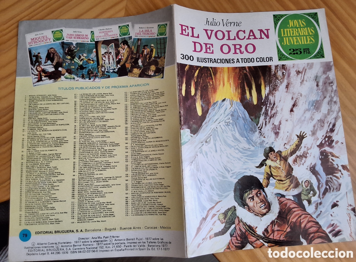 Tebeos: Joyas literarias juveniles comic El volc&aacute;n de oro n&uacute;mero 79 edici&oacute;n 2&deg; a&ntilde;o 1977