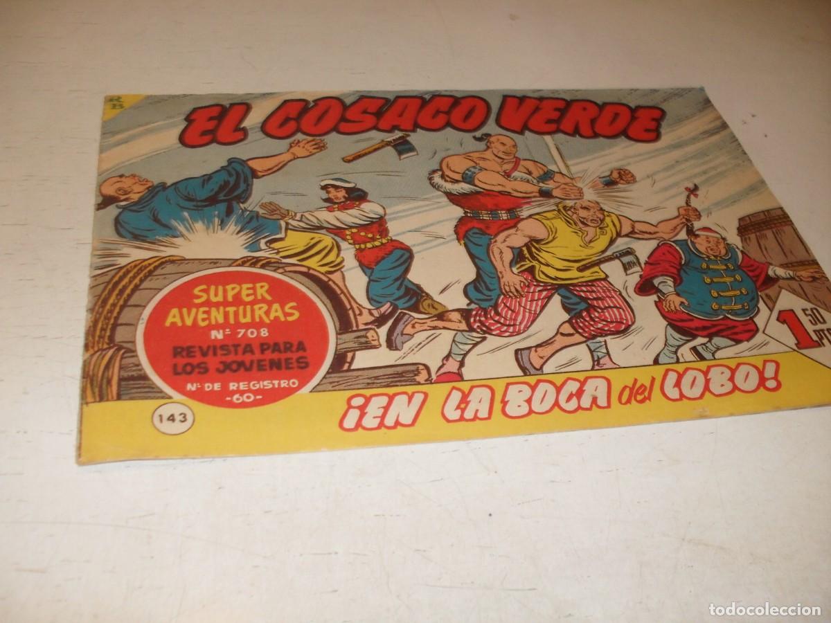 Tebeos: EL COSACO VERDE,ORIGINAL,N&ordm; 143,EN LA BOCA DEL LOBO,DE 144.BRUGUERA,1960