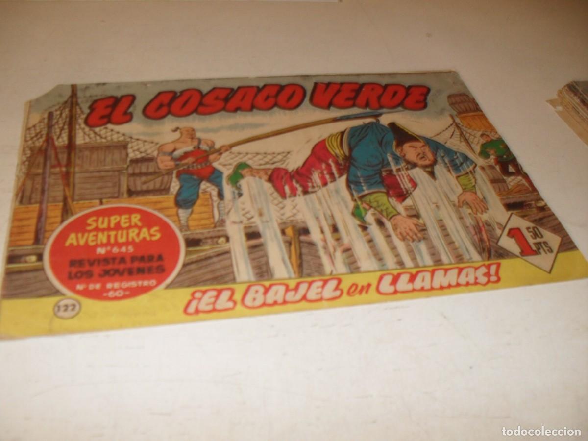 Tebeos: EL COSACO VERDE,ORIGINAL,N&ordm; 122,EL BAJEL EN LLAMAS&iexcl;&iexcl;,DE VICTOR MORA,DE 144.BRUGUERA,1960
