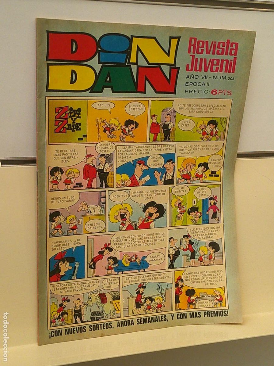 Tebeos: DIN DAN N&ordm; 208 - BRUGUERA