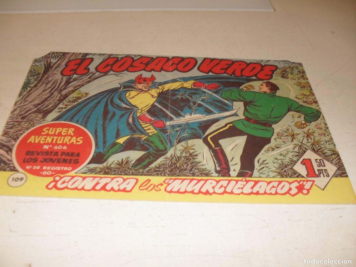 Tebeos: EL COSACO VERDE,ORIGINAL,N&ordm; 109,LUCHA CONTRA LOS MURCIELAGOS&iexcl;&iexcl;,DE VICTOR MORA,DE 144.BRUGUERA,1960