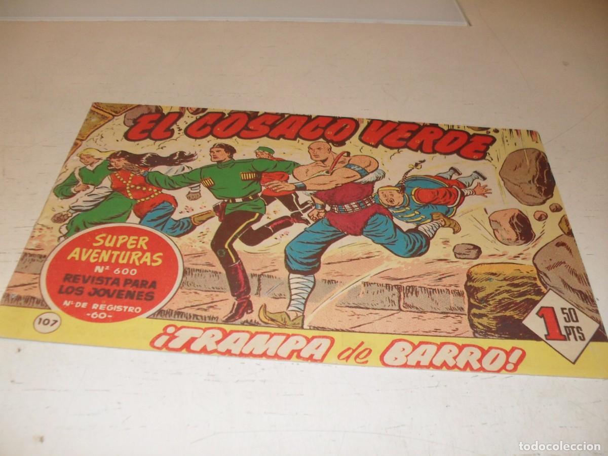 Tebeos: EL COSACO VERDE,ORIGINAL,N&ordm; 107,TRAMPA DE BARRO&iexcl;&iexcl;,DE VICTOR MORA,DE 144.BRUGUERA,1960