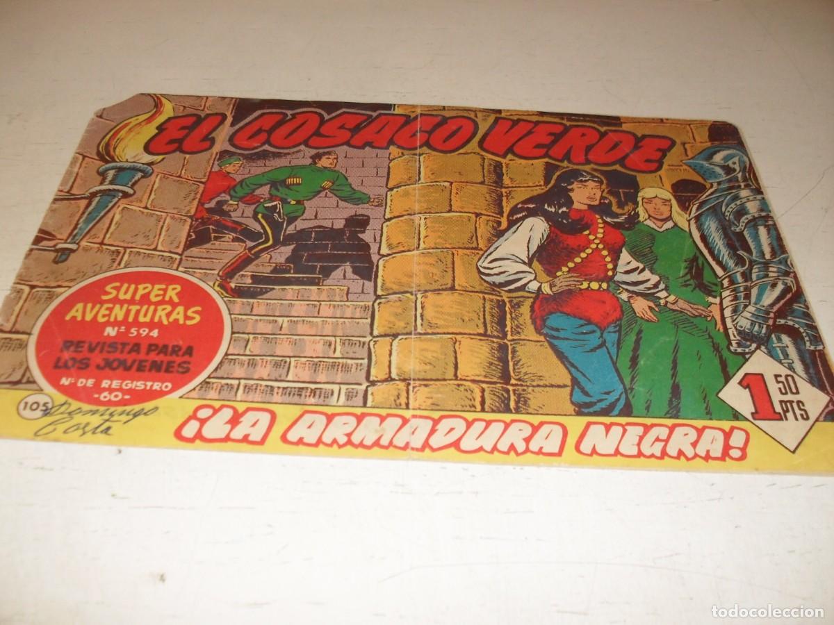 Tebeos: EL COSACO VERDE,ORIGINAL,N&ordm; 105,LA ARMADURA NEGRA&iexcl;&iexcl;,DE VICTOR MORA,DE 144.BRUGUERA,1960