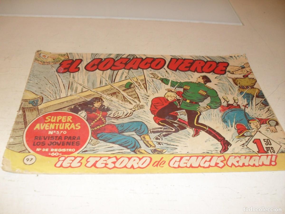 Tebeos: EL COSACO VERDE,ORIGINAL,N&ordm; 97,EL TESORO DE GENGIS KHAN&iexcl;&iexcl;,DE VICTOR MORA,DE 144.BRUGUERA,1960