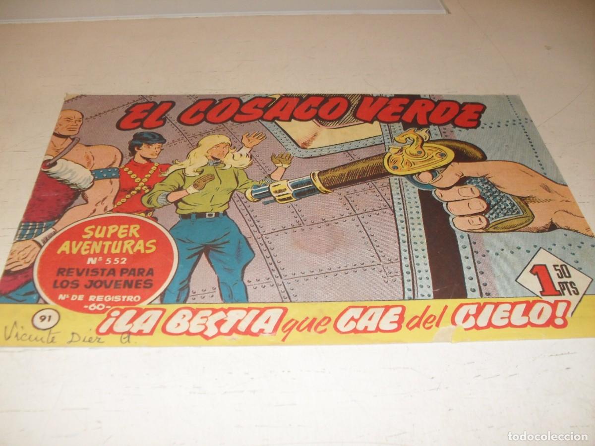 Tebeos: EL COSACO VERDE,ORIGINAL,N&ordm; 91,LA BESTIA QUE CAE DEL CIELO&iexcl;&iexcl;,DE VICTOR MORA,DE 144.BRUGUERA,1960