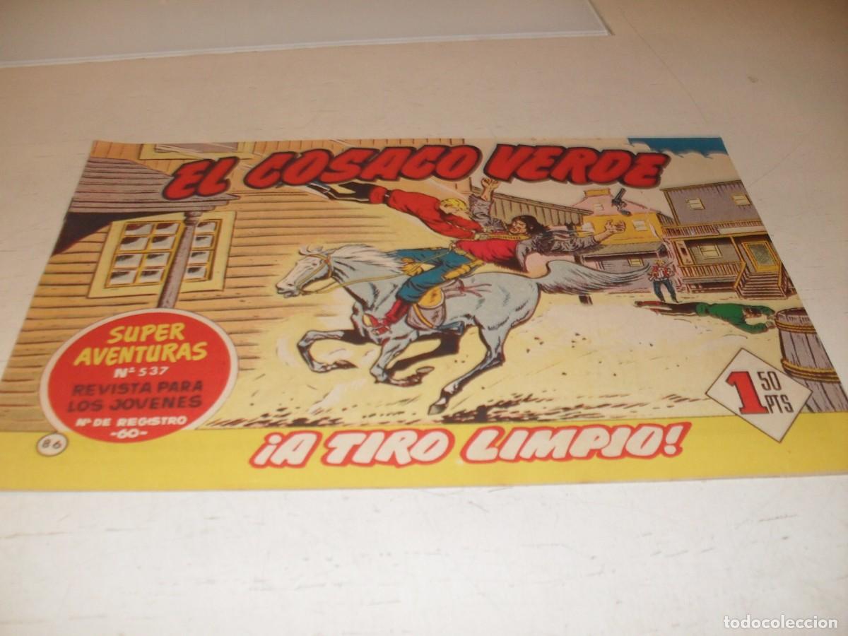 Tebeos: EL COSACO VERDE,ORIGINAL,N&ordm; 86,A TIRO LIMPIO&iexcl;&iexcl;,DE VICTOR MORA,DE 144.BRUGUERA,1960