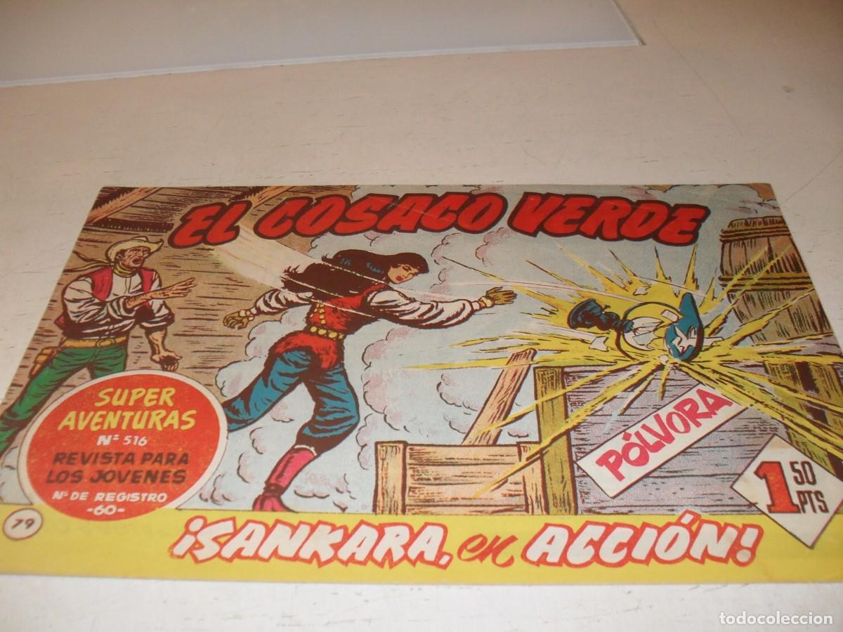 Tebeos: EL COSACO VERDE,ORIGINAL,N&ordm; 79.SANKARA,EN ACCION,DE VICTOR MORA,DE 144.BRUGUERA,1960