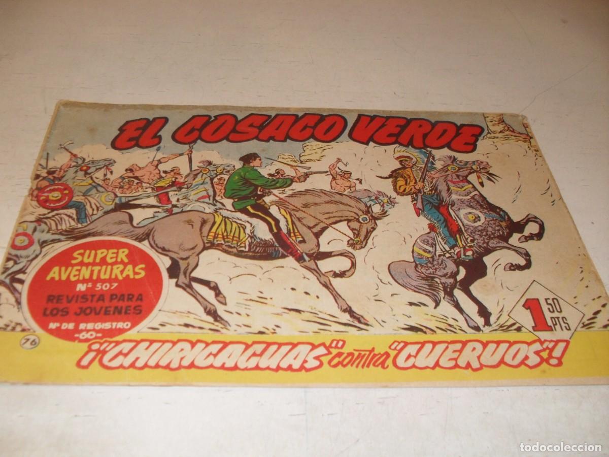Tebeos: EL COSACO VERDE,ORIGINAL,N&ordm; 76,CHIRICAGUAS CONTRA CUERVOS,DE VICTOR MORA,DE 144.BRUGUERA,1960