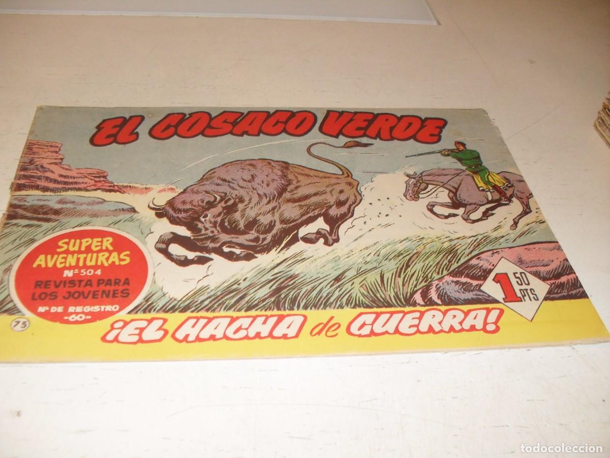 Tebeos: EL COSACO VERDE,ORIGINAL,N&ordm; 75,EL HACHA DE GUERRA,DE VICTOR MORA,DE 144.BRUGUERA,1960
