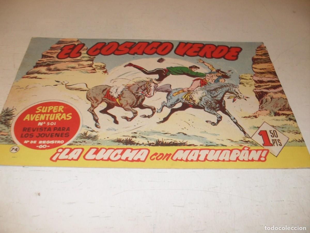 Tebeos: EL COSACO VERDE,ORIGINAL,N&ordm; 74,LA LUCHA CON MATUAPAN&iexcl;&iexcl;,DE VICTOR MORA,DE 144.BRUGUERA,1960