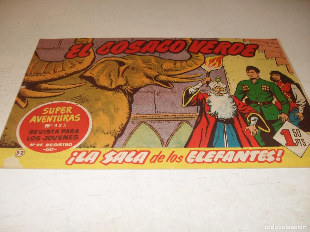 Tebeos: EL COSACO VERDE,ORIGINAL,N&ordm; 52,LA SAGA DE LOS ELEFANTES&iexcl;&iexcl;,DE VICTOR MORA,DE 144.BRUGUERA,1960