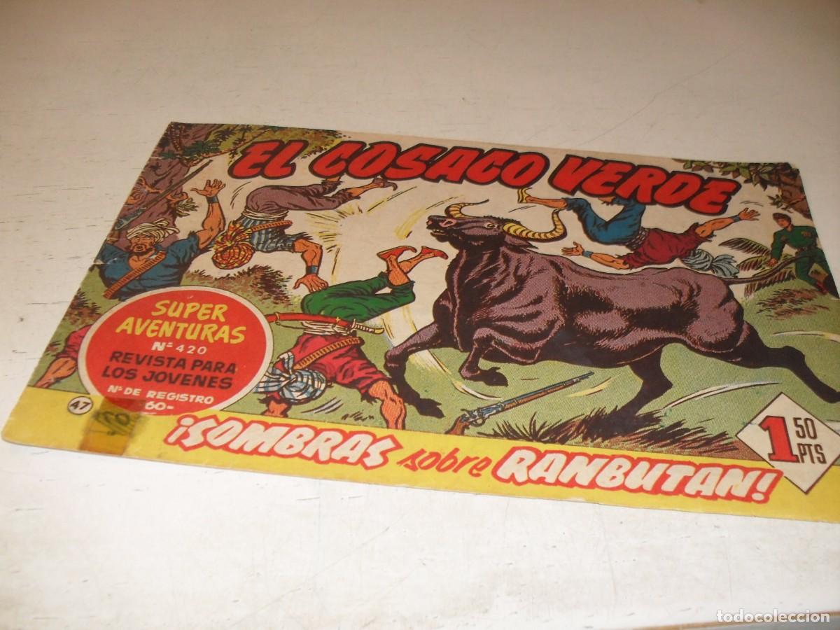 Tebeos: EL COSACO VERDE,ORIGINAL,N&ordm; 47,SOMBRAS SOBRE RANBATAN&iexcl;&iexcl;,DE VICTOR MORA,DE 144.BRUGUERA,1960