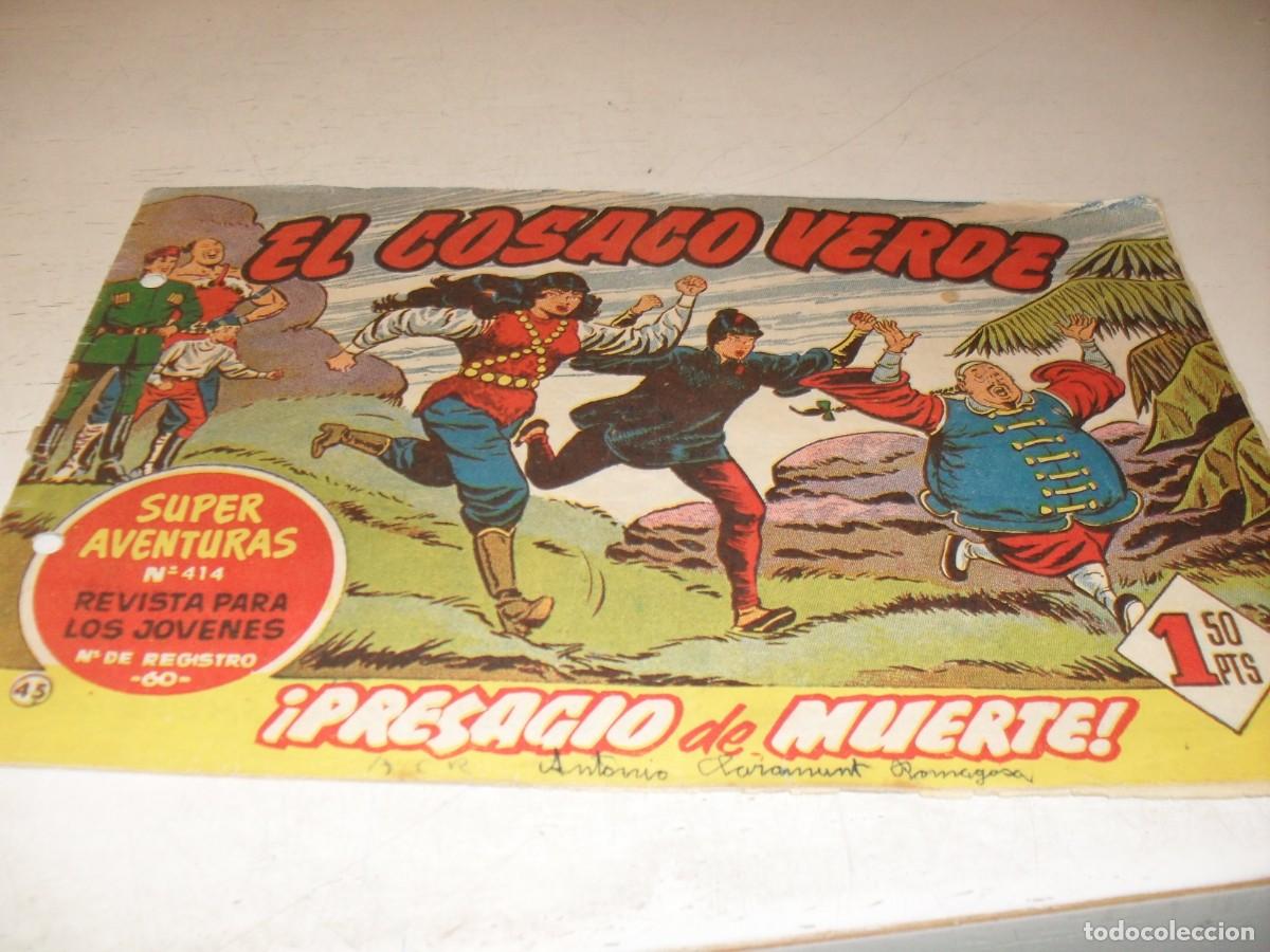 Tebeos: EL COSACO VERDE,ORIGINAL,N&ordm; 45,PRESAGIO DE MUERTE&iexcl;&iexcl;,DE VICTOR MORA,DE 144.BRUGUERA,1960