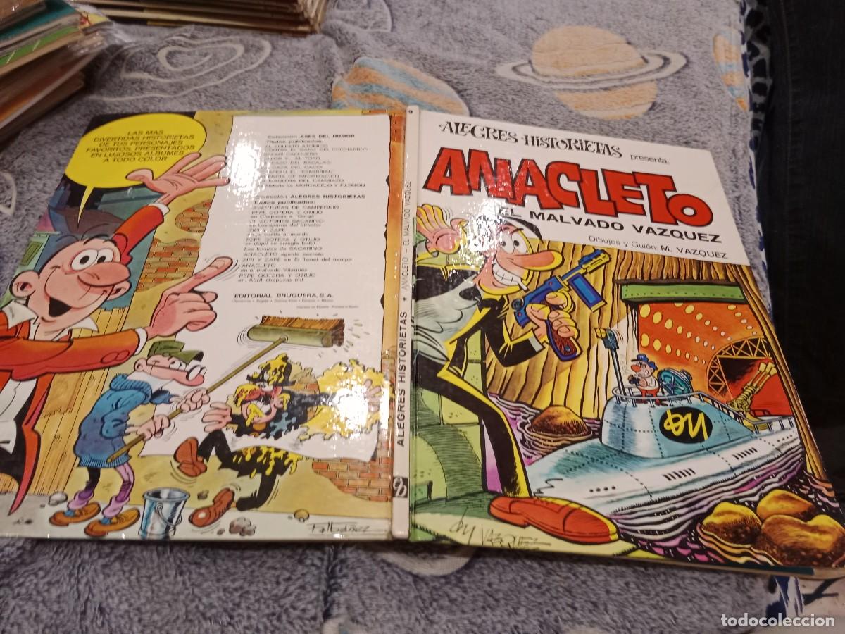 Tebeos: ALEGRES HISTORIETAS N&ordm; 9 PRESENTA ANACLETO- EL MALVADO VAZQUEZ- EDITORIAL BRUGUERA 1&ordf; ED 1971