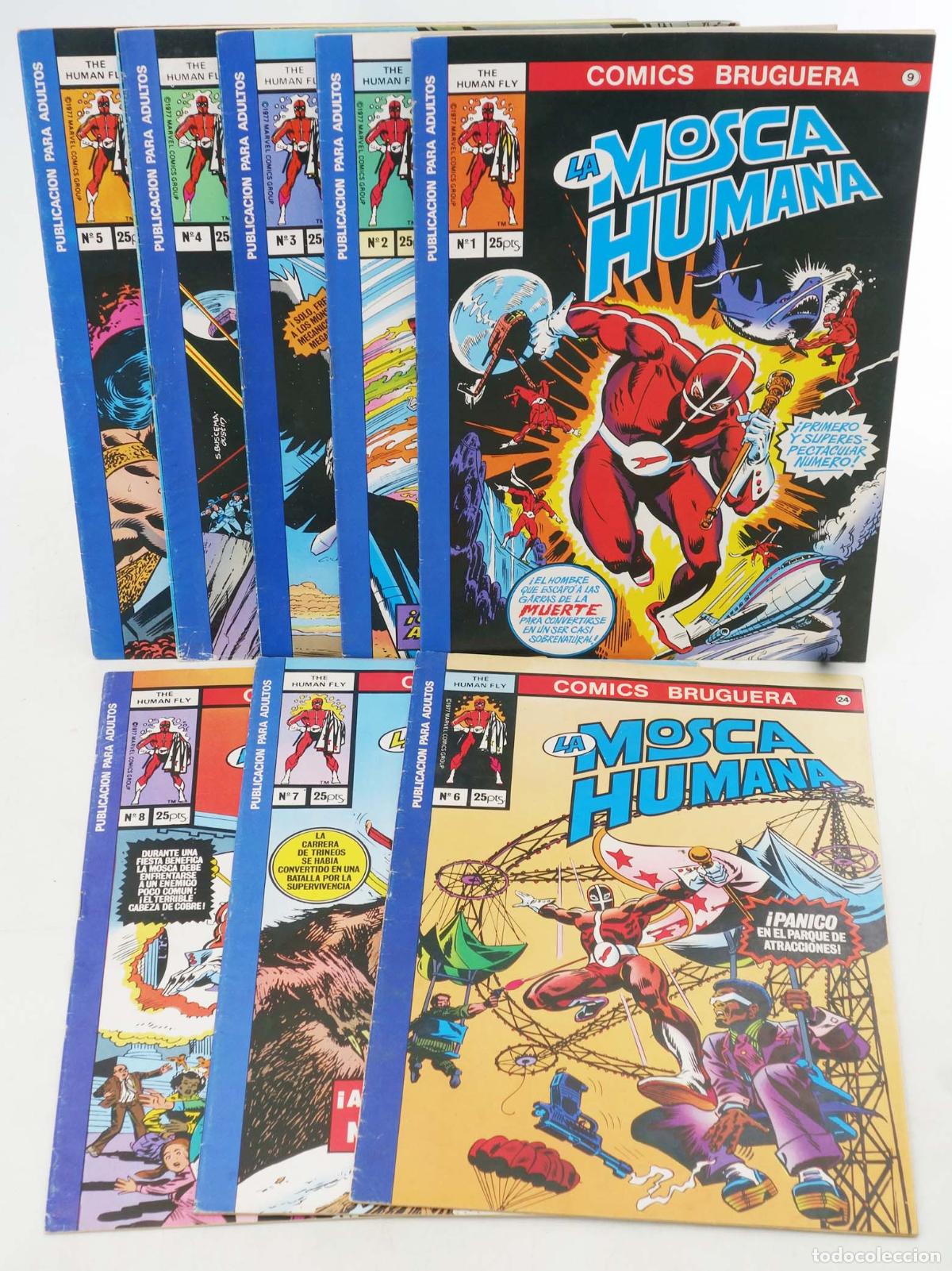 Tebeos: LA MOSCA HUMANA 1 A 8. COMPLETA. Bruguera, 1978