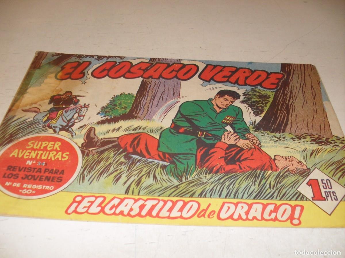 Tebeos: EL COSACO VERDE,ORIGINAL,N&ordm; 22,EL CASTILLO DE DRACO&iexcl;&iexcl;,DE VICTOR MORA,DE 144.BRUGUERA,1960