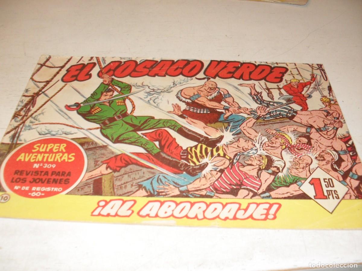 Tebeos: EL COSACO VERDE,ORIGINAL,N&ordm; 10,AL ABORDAJE&iexcl;&iexcl;,DE VICTOR MORA,DE 144.BRUGUERA,1960