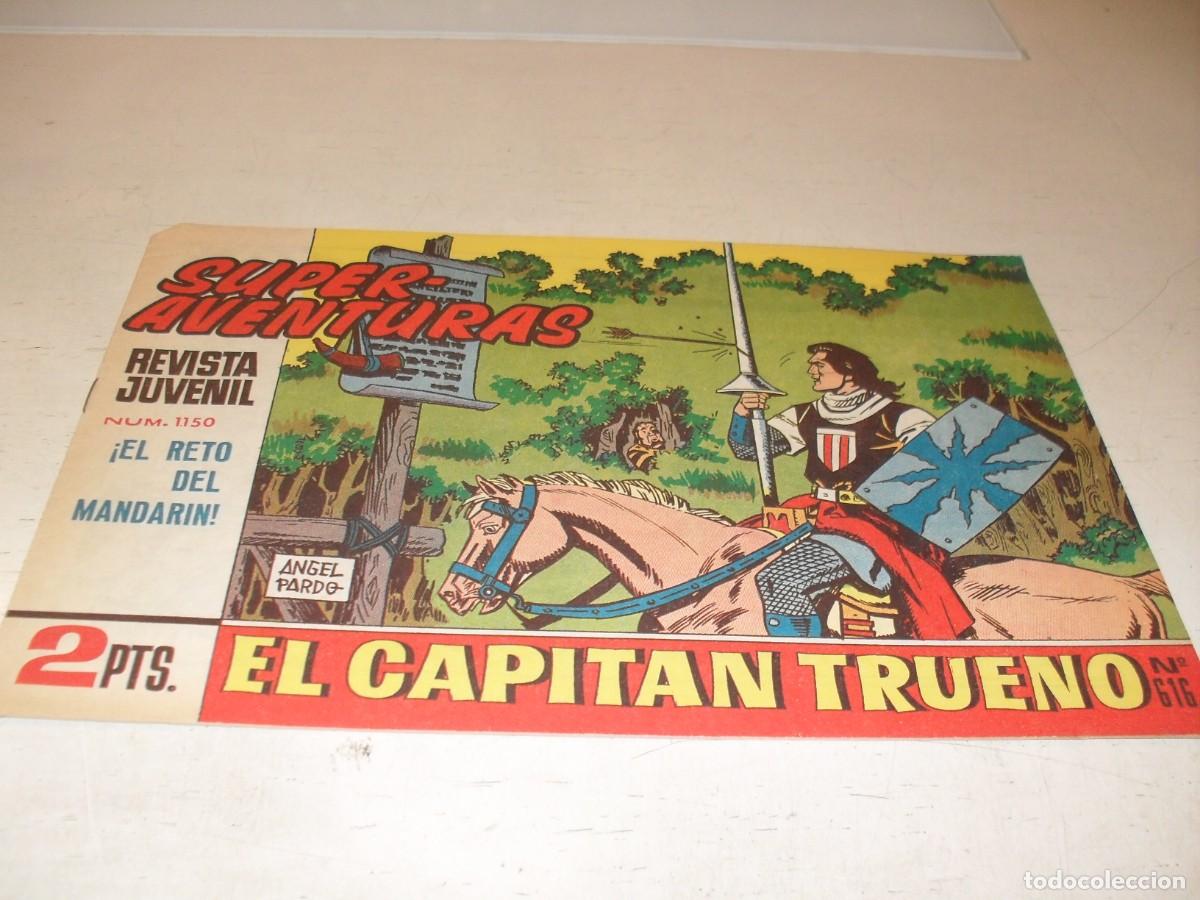 Tebeos: EL CAPITAN TRUENO 616,ULTIMOS N&ordm;,ORIGINAL,EL RETO DEL MANDARIN&iexcl;&iexcl;,DE 618.BRUGUERA,1956