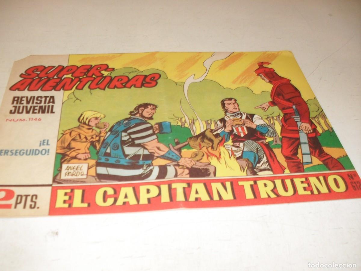 Tebeos: EL CAPITAN TRUENO 612,ULTIMOS N&ordm;,ORIGINAL,EL PERSEGUIDO&iexcl;&iexcl;,DE 618.BRUGUERA,1956