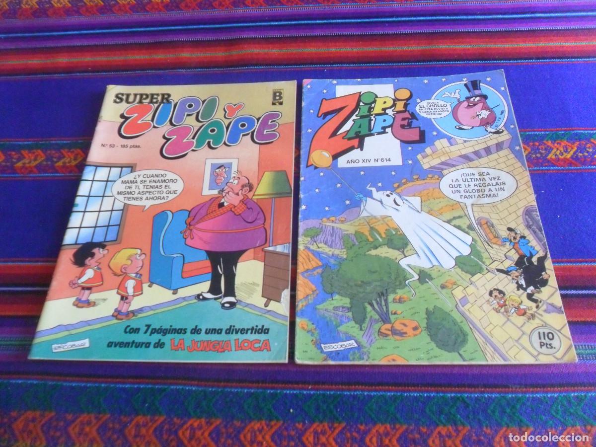 Tebeos: ZIPI Y ZAPE N&ordm; 614 BRUGUERA 1985 110 PTS Y SUPER ZIPI Y ZAPE N&ordm; 53 EDICIONES B 1989.