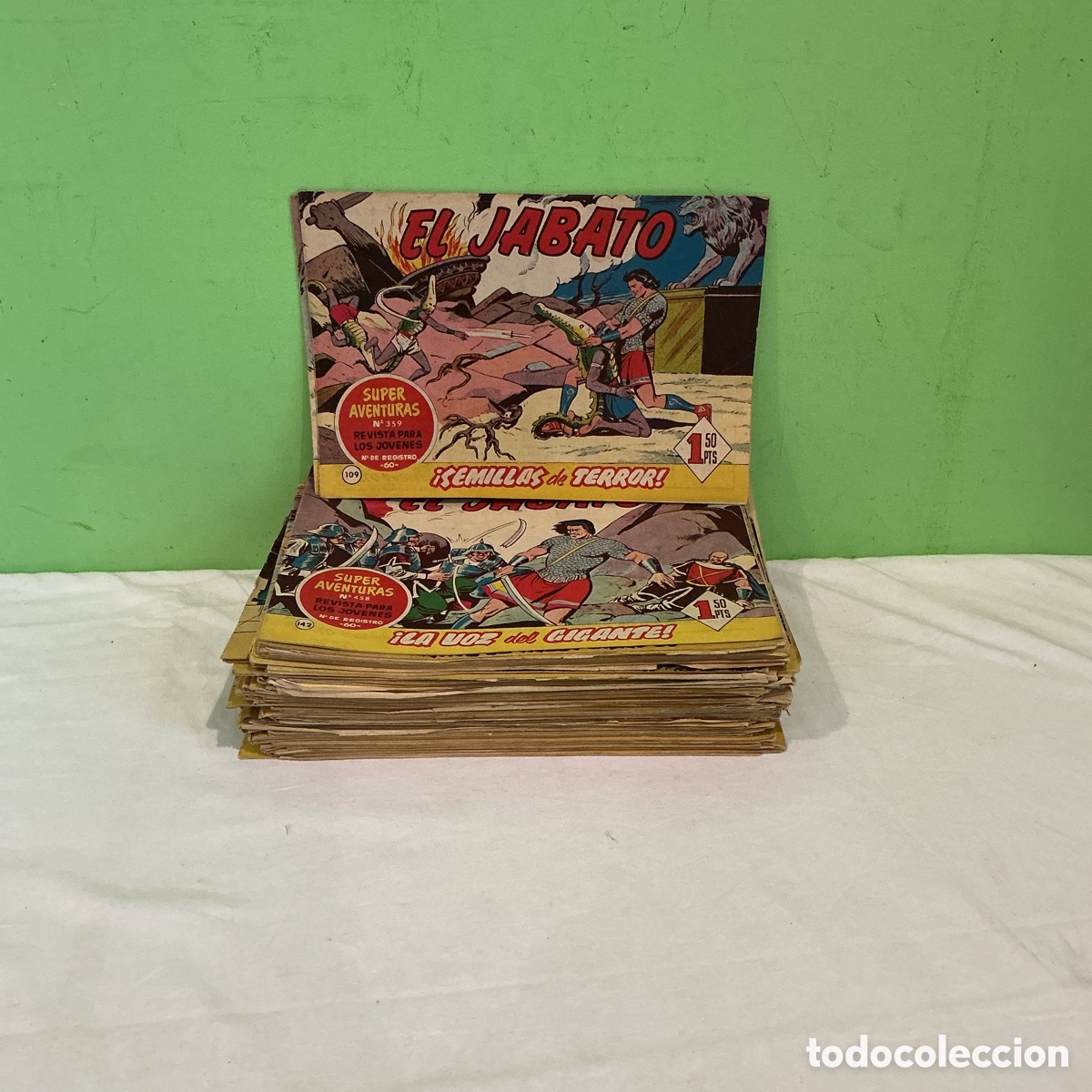 Tebeos: Gran lote de 104 Ejemplares El Jabato Super Aventuras Bruguera Primera Edici&oacute;n Original A&ntilde;os 60
