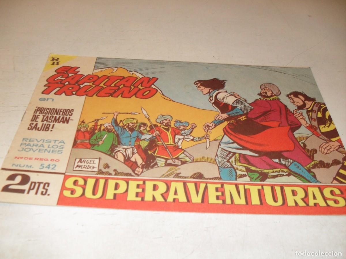 Tebeos: EL CAPITAN TRUENO,(ORIGINAL) N&ordm; 542,PRISIONEROS DE TASMAN-SAJIB&iexcl;&iexcl;,DE V.MORA,DE 618.BRUGUERA,1956
