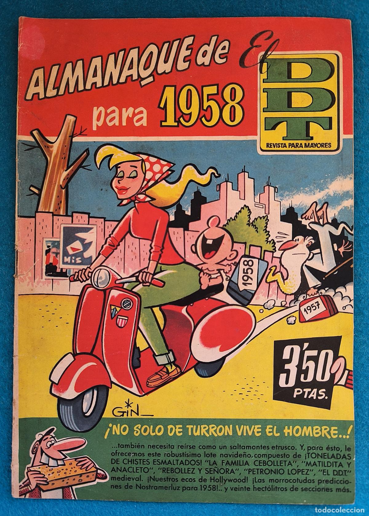 Tebeos: RW TEBEO DDT ALMANAQUE PARA 1958 GIN EDITORIAL BRUGUERA TBO368