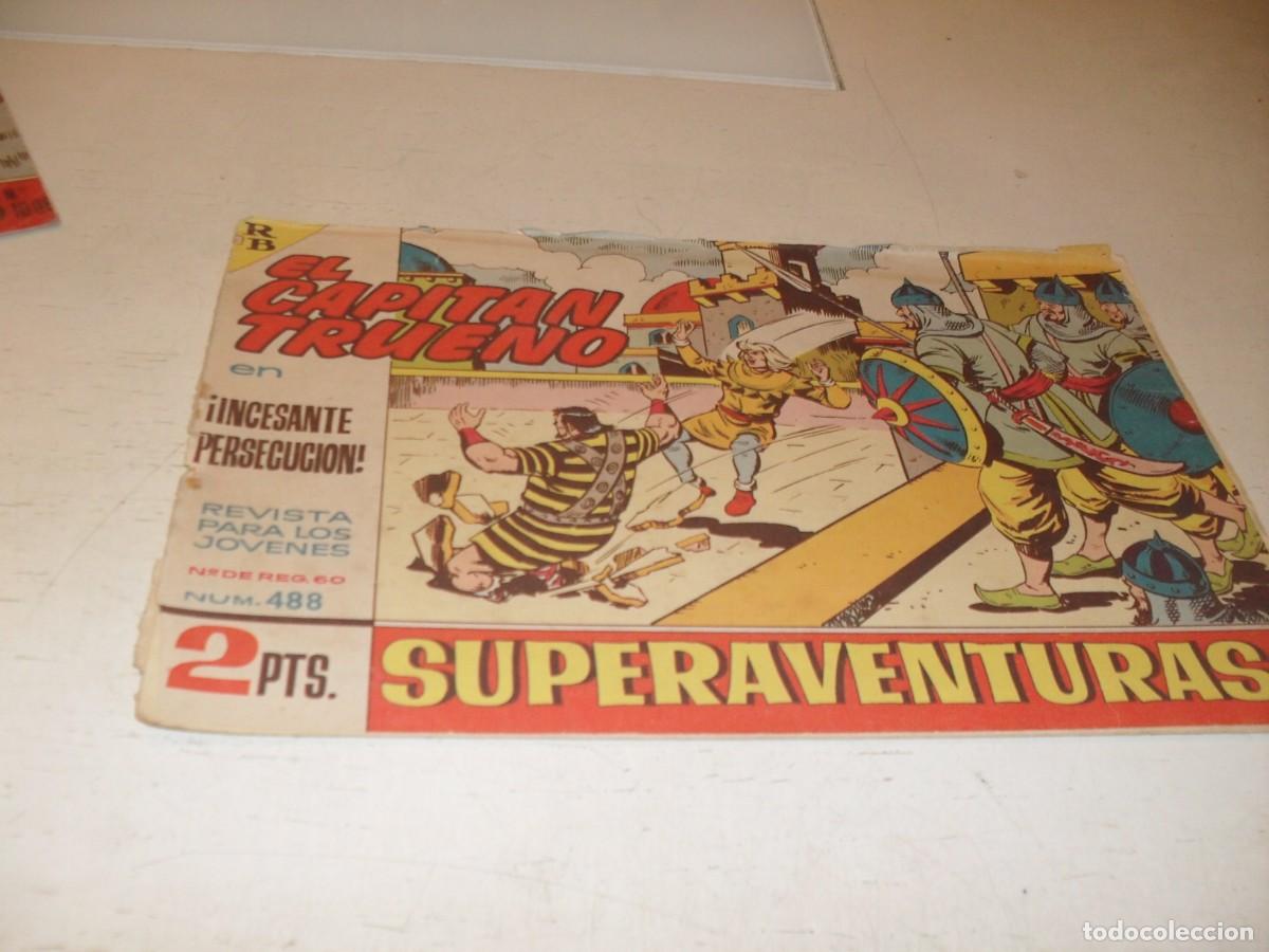 Tebeos: EL CAPITAN TRUENO,(ORIGINAL) N&ordm; 488,INCESANTE PERSECUCION&iexcl;&iexcl;,DE V.MORA,DE 618.BRUGUERA,1956