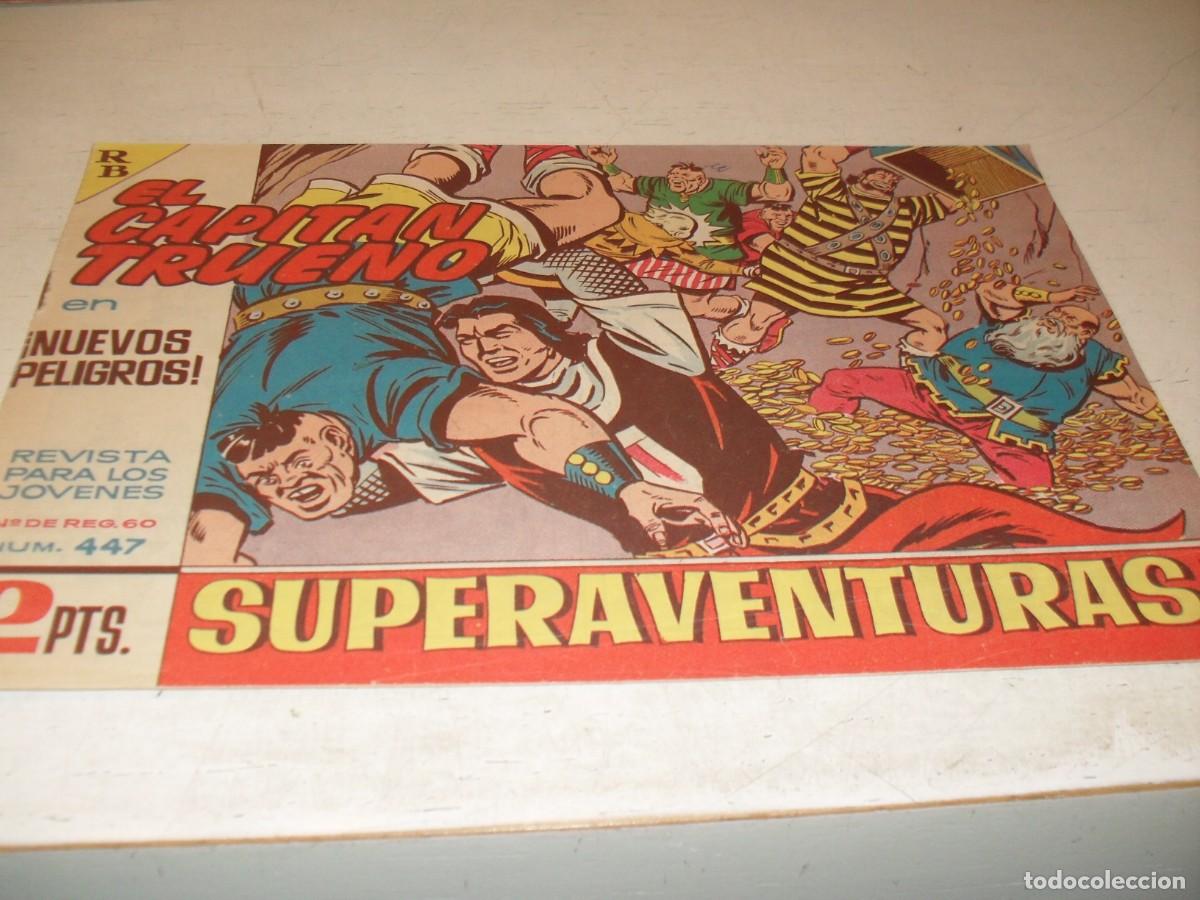 Tebeos: EL CAPITAN TRUENO,(ORIGINAL) N&ordm; 447,NUEVOS PELIGROS&iexcl;&iexcl;,DE V.MORA,DE 618.BRUGUERA,1956