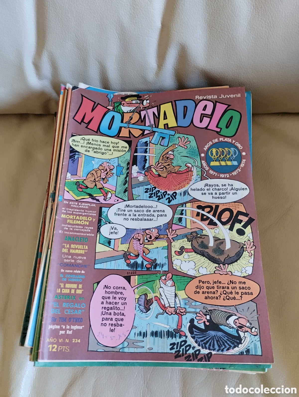 Tebeos: Lote de 64 Revista Juvenil Mortadelo y Filemon. A&ntilde;os 70.(Angel).