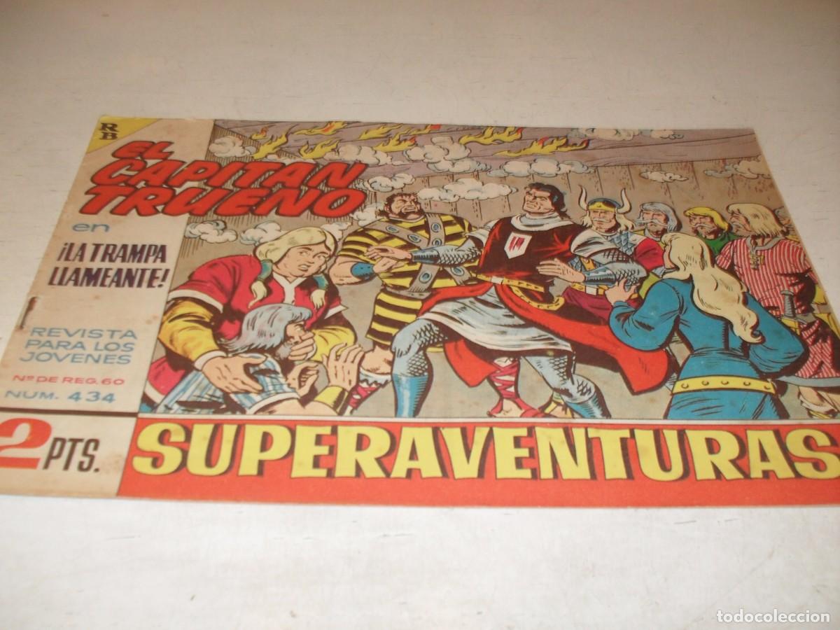 Tebeos: EL CAPITAN TRUENO,(ORIGINAL) N&ordm; 434,LA TRAMPA LLAMEANTE&iexcl;&iexcl;,DE V.MORA,DE 618.BRUGUERA,1956