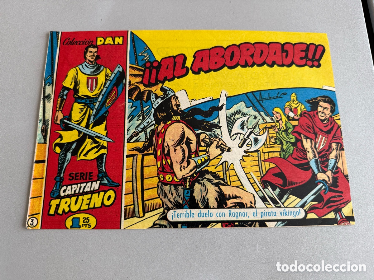 Tebeos: Colecci&oacute;n DAN. CAPIT&Aacute;N TRUENO n 3. 1,25 pts. Una grapa. Muy buen Estado