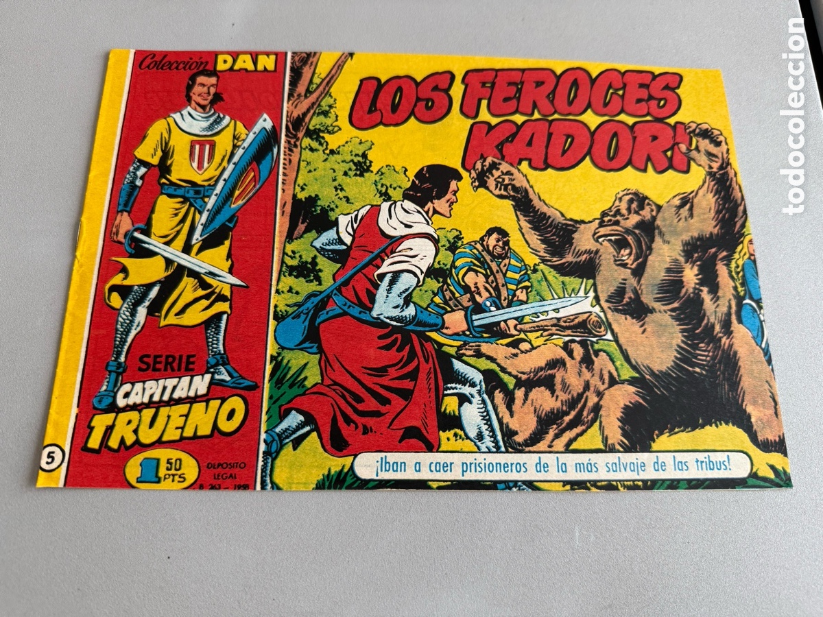 Tebeos: Colecci&oacute;n DAN. CAPIT&Aacute;N TRUENO. n 5. 1,50Pts. Una grapa. Muy buen Estado