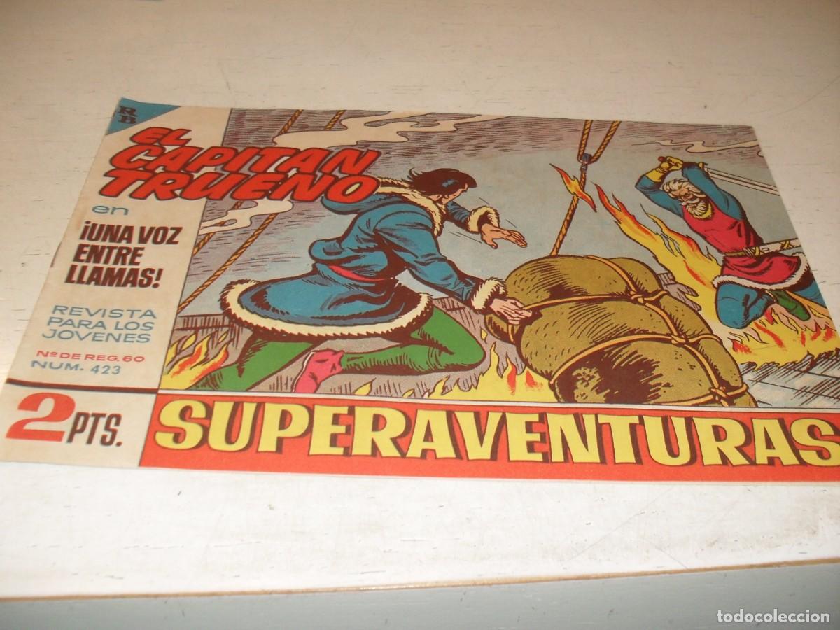 Tebeos: EL CAPITAN TRUENO,(ORIGINAL) N&ordm; 423,UNA VOZ ENTRE LLAMAS&iexcl;&iexcl;,DE V.MORA,DE 618.BRUGUERA,1956