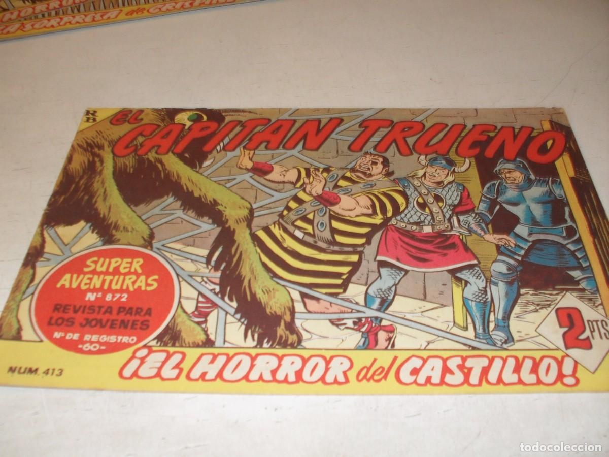 Tebeos: EL CAPITAN TRUENO,(ORIGINAL) N&ordm; 413,EL HORROR DEL CASTILLO&iexcl;&iexcl;,DE V.MORA,DE 618.BRUGUERA,1956