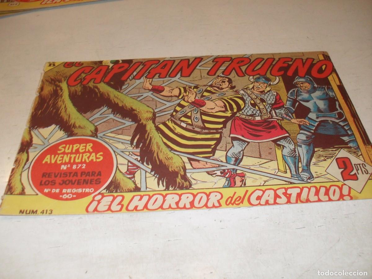 Tebeos: EL CAPITAN TRUENO,(ORIGINAL) N&ordm; 413,EL HORROR DEL CASTILLO&iexcl;&iexcl;,DE V.MORA,DE 618.BRUGUERA,1956