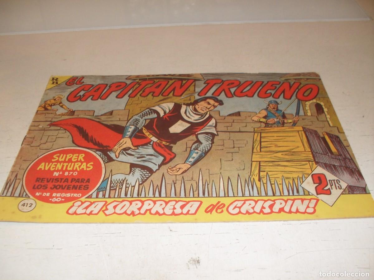 Tebeos: EL CAPITAN TRUENO,(ORIGINAL) N&ordm; 412,LA SORPRESA DE CRISPIN&iexcl;&iexcl;,DE V.MORA,DE 618.BRUGUERA,1956
