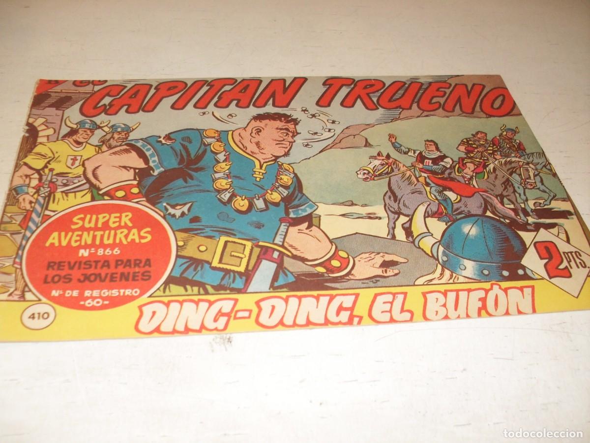 Tebeos: EL CAPITAN TRUENO,(ORIGINAL) N&ordm; 410,DING-DING,EL BUFON&iexcl;&iexcl;,DE V.MORA,DE 618.BRUGUERA,1956